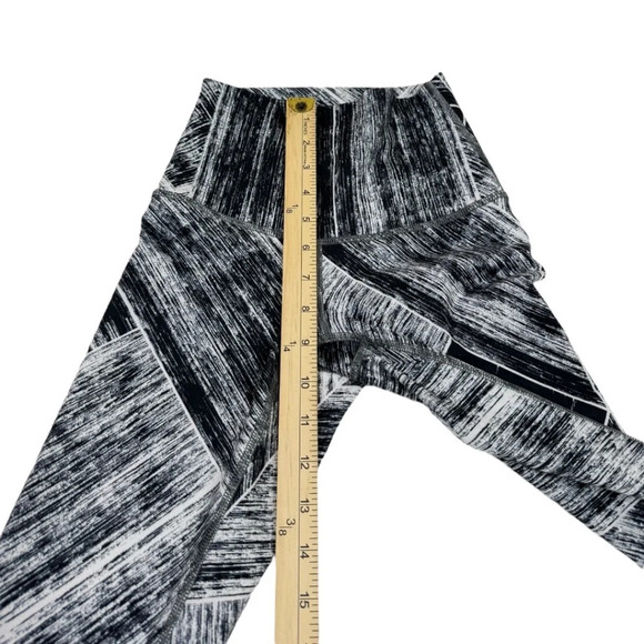 Lululemon Wunder Under Pant Full-On Luon Roll Down Heat Wave White Black - Picture 8 of 9